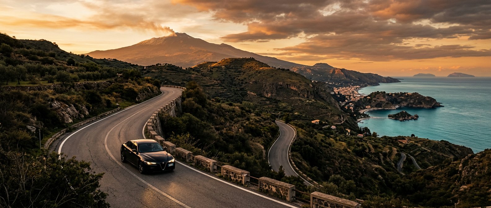 Tour Etna e Taormina — strada panoramica siciliana